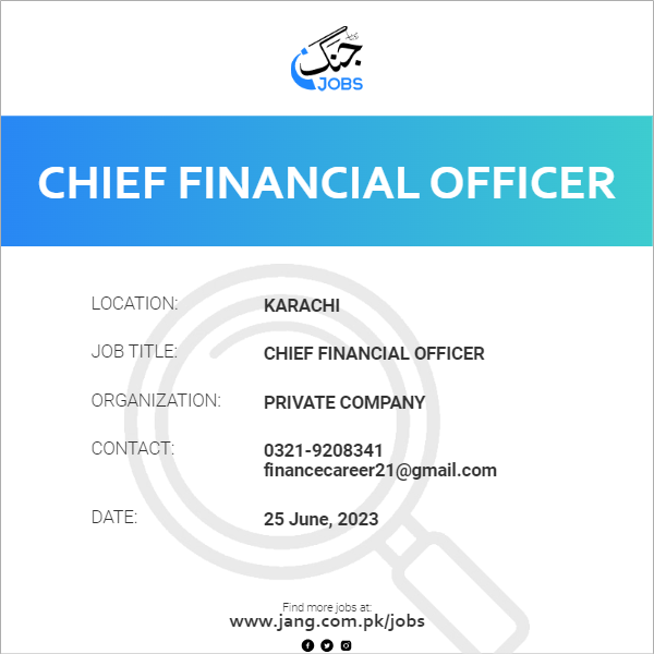 Chief Financial Officer