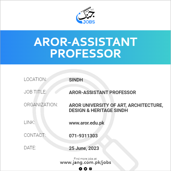 AROR-Assistant Professor
