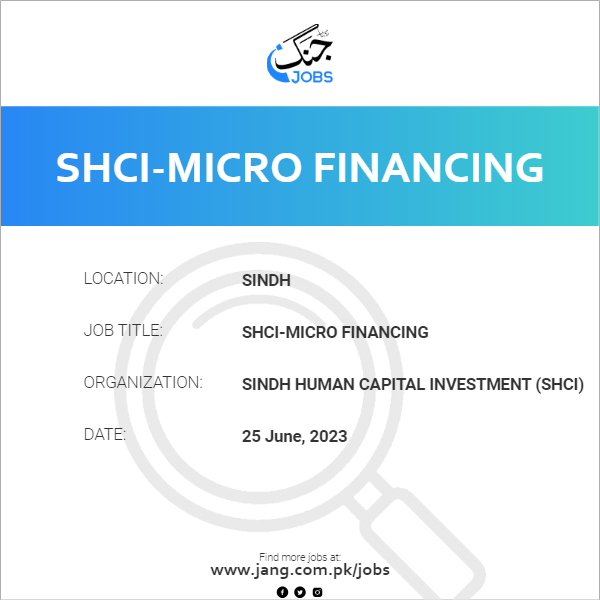 SHCI-Micro Financing
