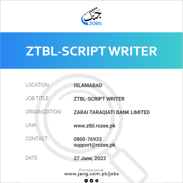 ZTBL-Script Writer