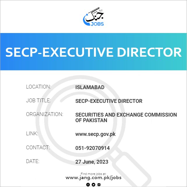 SECP-Executive Director