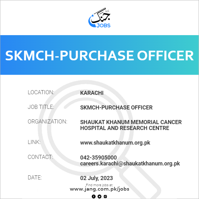 SKMCH-Purchase Officer