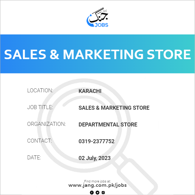 Sales & Marketing Store