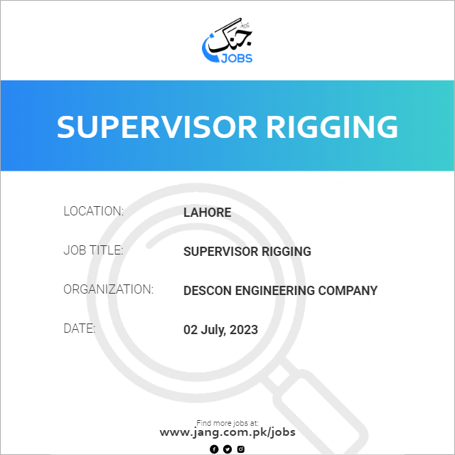 Supervisor Rigging