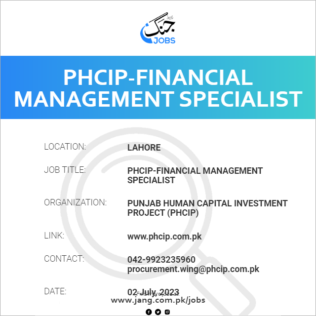 PHCIP-Financial Management Specialist