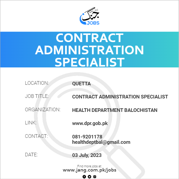 Contract Administration Specialist