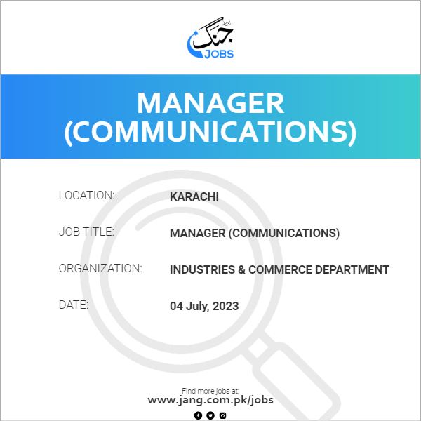 Manager (Communications)