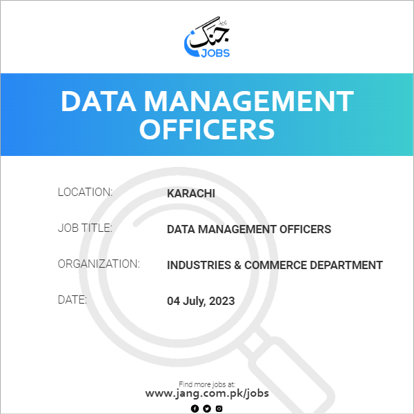 Data Management Officers