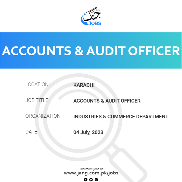 Accounts & Audit Officer