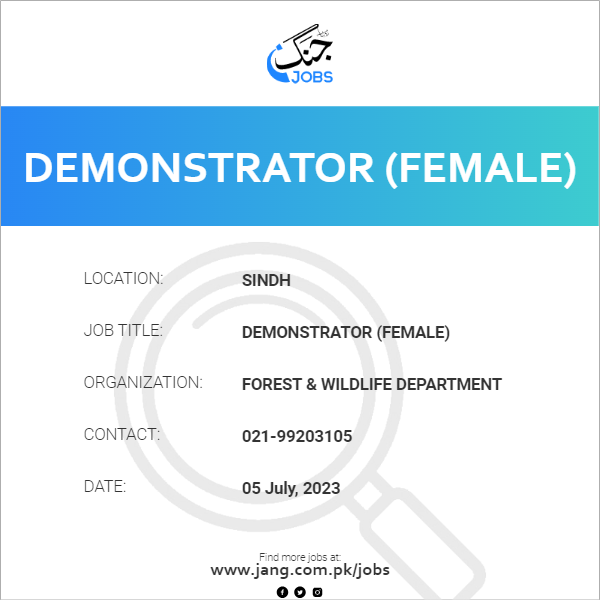 Demonstrator (Female)