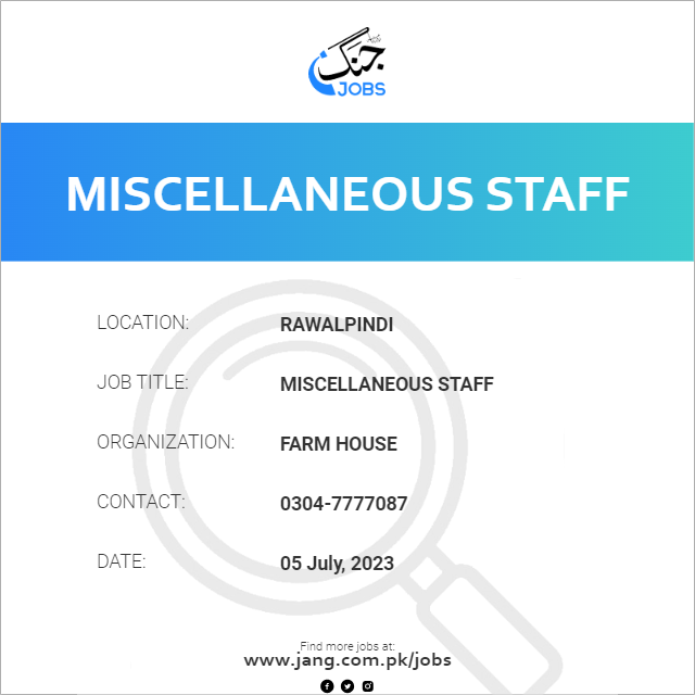 Miscellaneous Staff