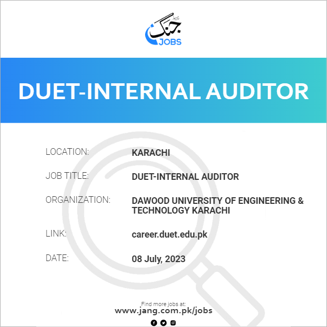 DUET-Internal Auditor
