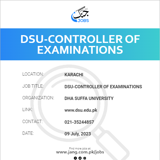 DSU-Controller Of Examinations