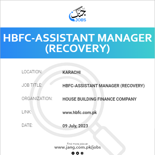 HBFC-Assistant Manager (Recovery)
