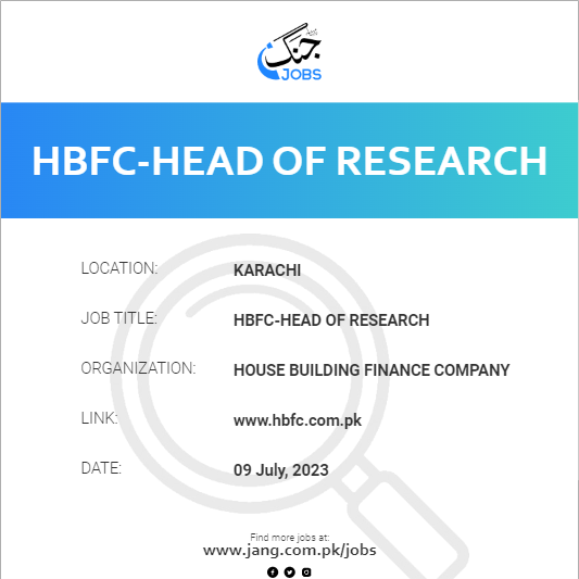 HBFC-Head Of Research