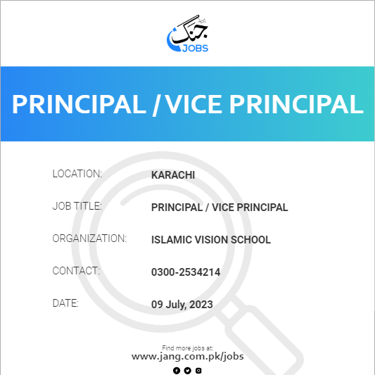 Principal / Vice Principal