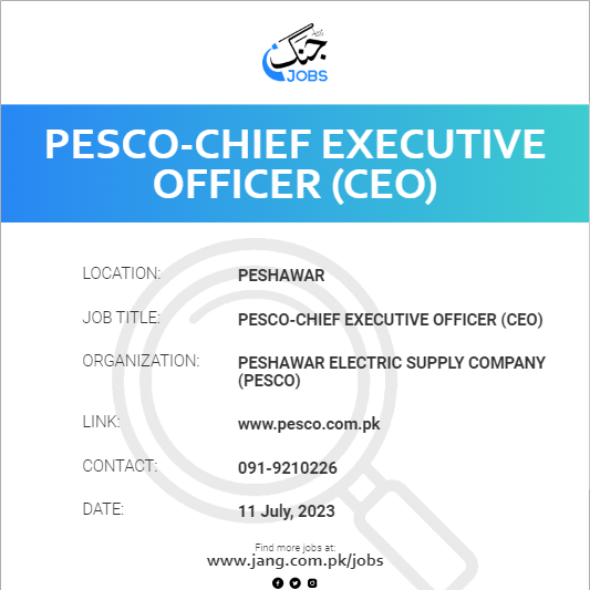 PESCO-Chief Executive Officer (CEO)