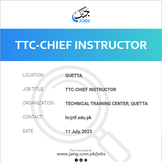 TTC-Chief Instructor