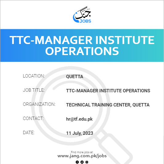 TTC-Manager Institute Operations