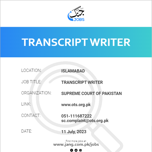 Transcript Writer