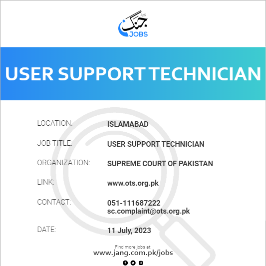 User Support Technician