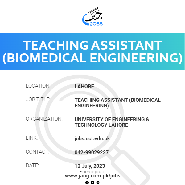 Teaching Assistant (Biomedical Engineering)