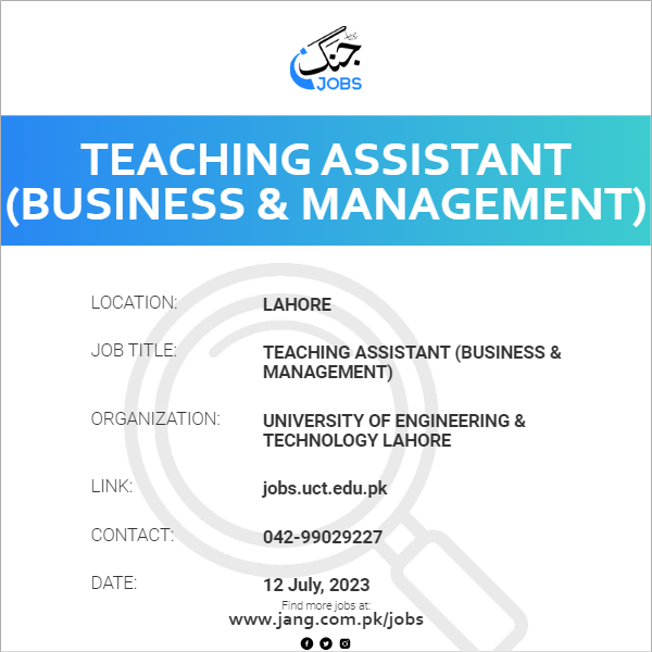 Teaching Assistant (Business & Management)