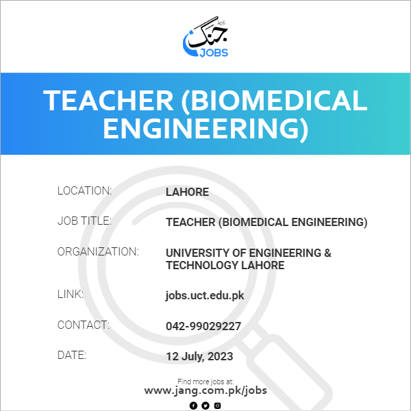 Teacher (Biomedical Engineering)