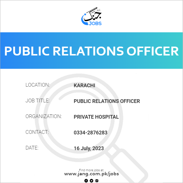 Public Relations Officer