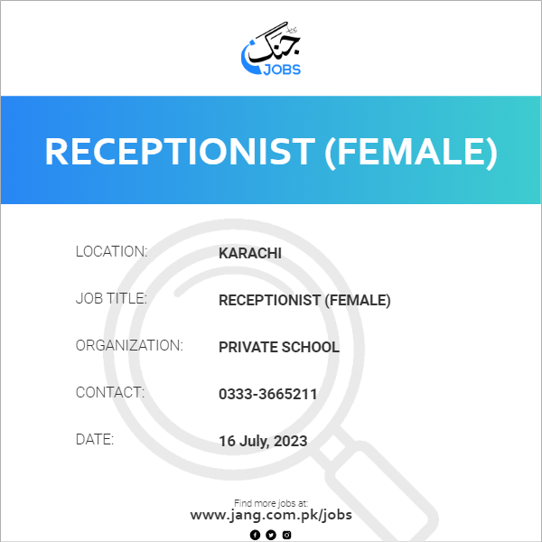 Receptionist (Female)