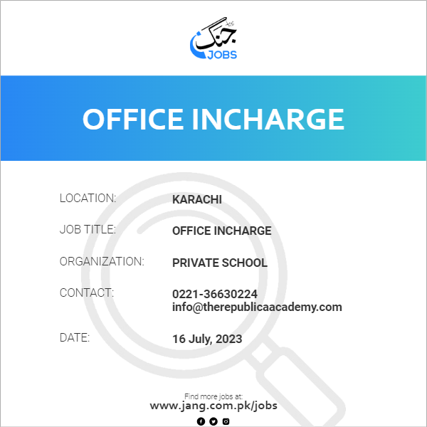 Office Incharge