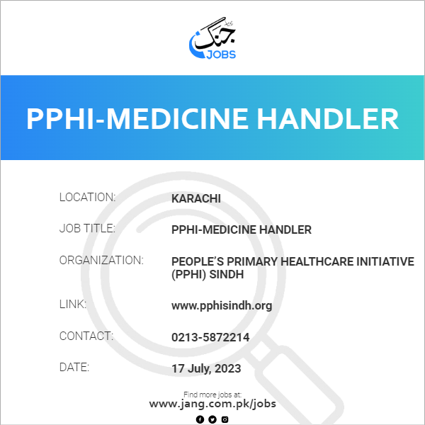 PPHI-Medicine Handler