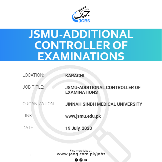 JSMU-Additional Controller Of Examinations