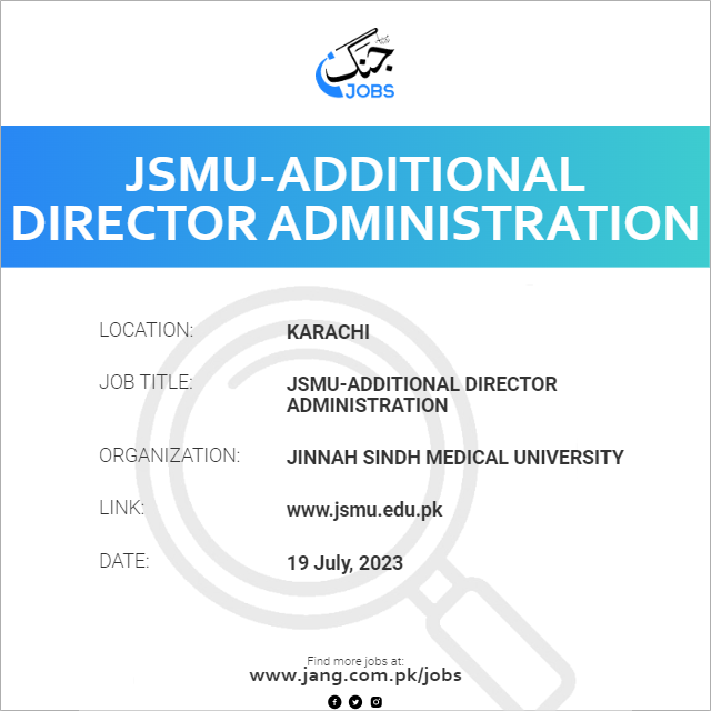 JSMU-Additional Director Administration