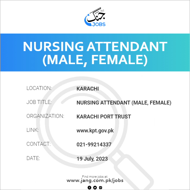 Nursing Attendant (Male, Female)