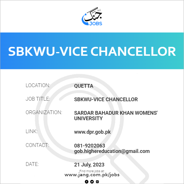 SBKWU-Vice Chancellor