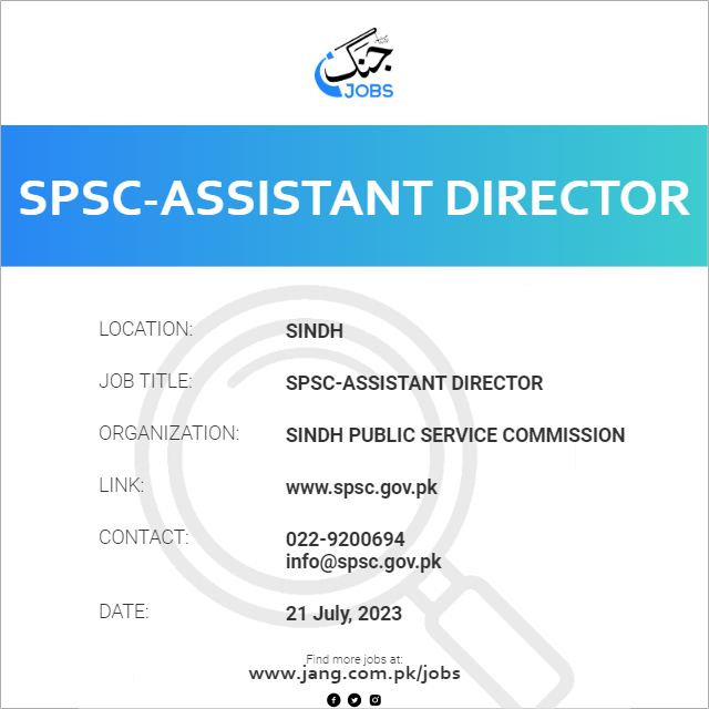 SPSC-Assistant Director