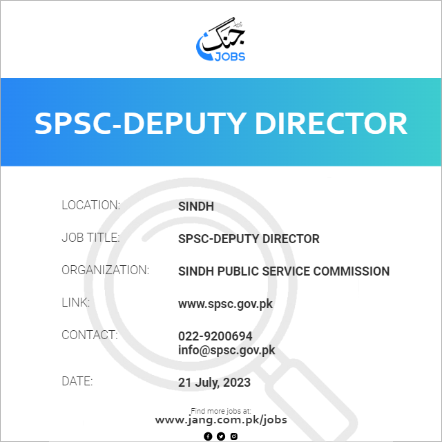 SPSC-Deputy Director