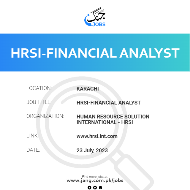 HRSI-Financial Analyst