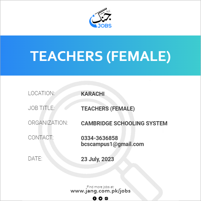 Teachers (Female)