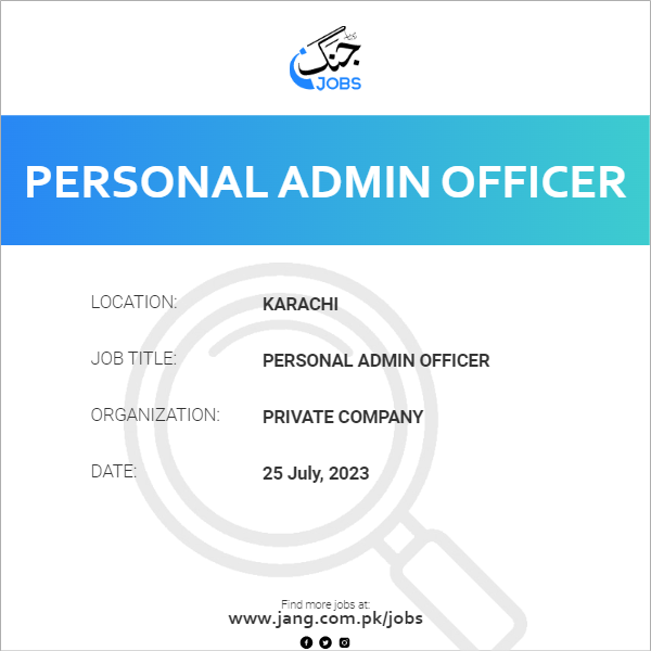 Personal Admin Officer