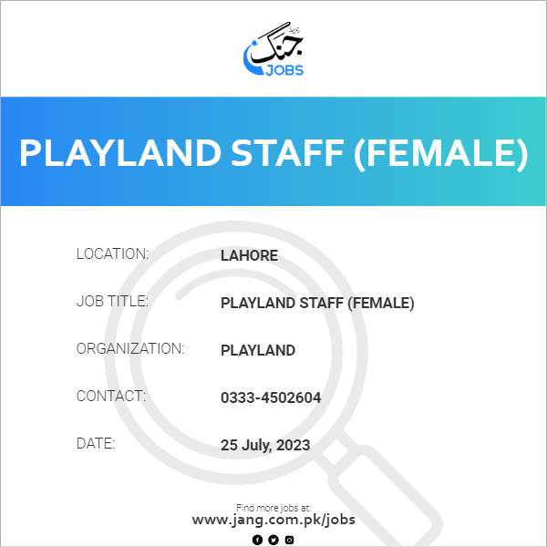 Playland Staff (Female)