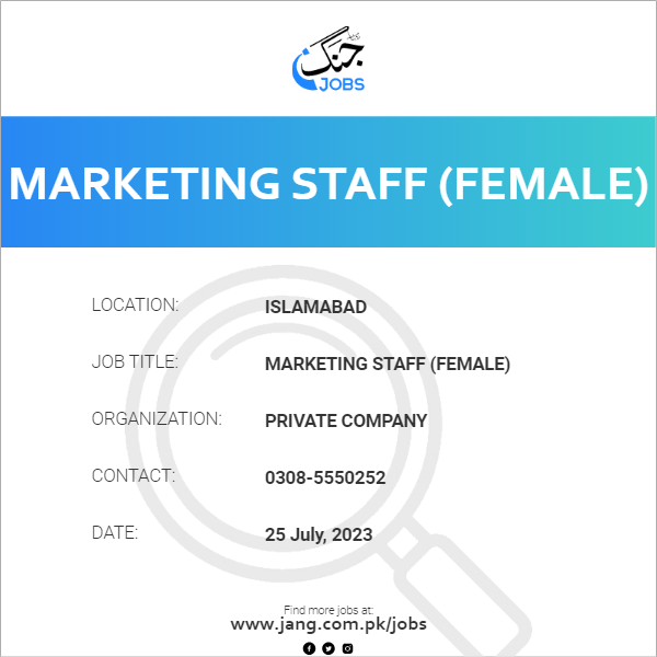 Marketing Staff (Female)