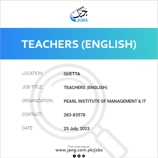 Teachers (English)