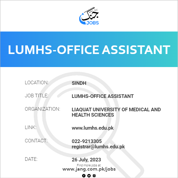 LUMHS-Office Assistant