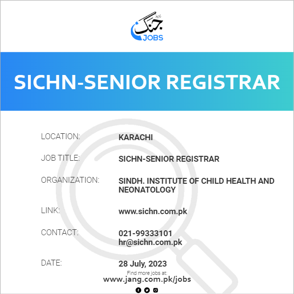 SICHN-Senior Registrar