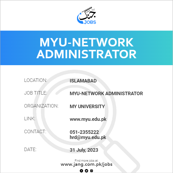 MYU-Network Administrator