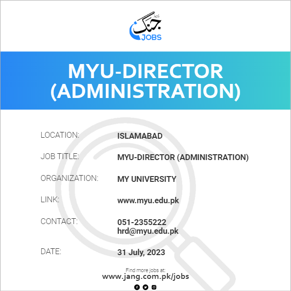 MYU-Director (Administration)