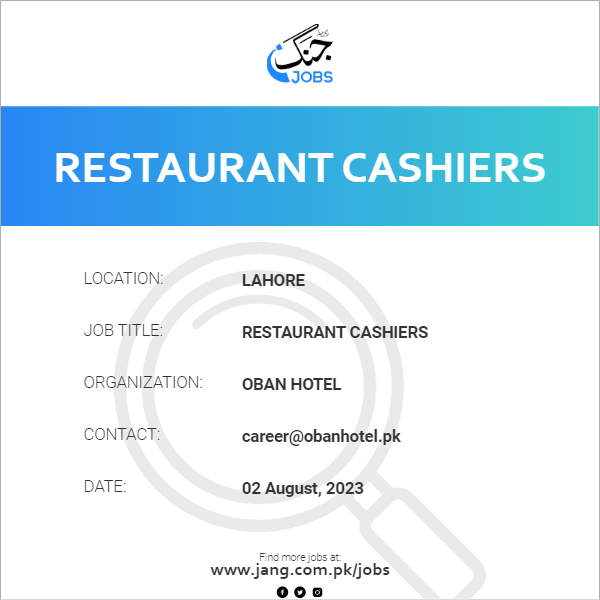 Restaurant Cashiers