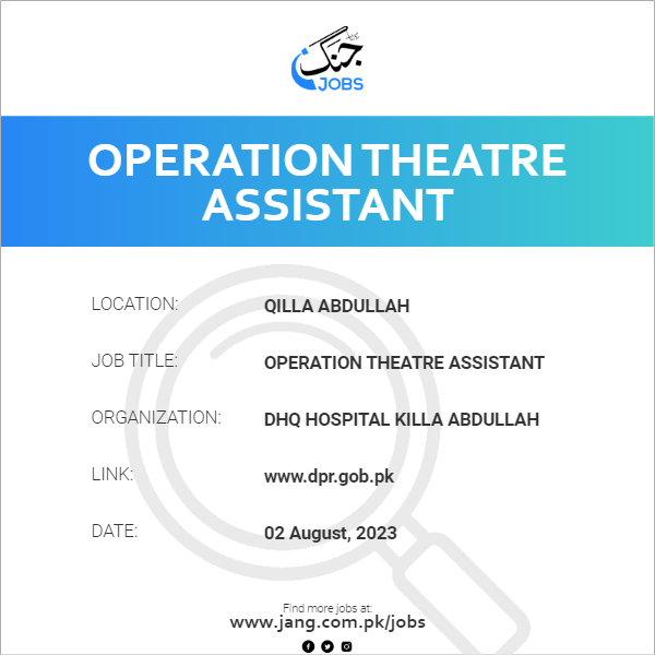 Operation Theatre Assistant